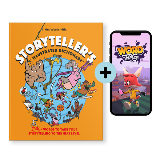 Storyteller's Illustrated Dictionary book and Word Tag app