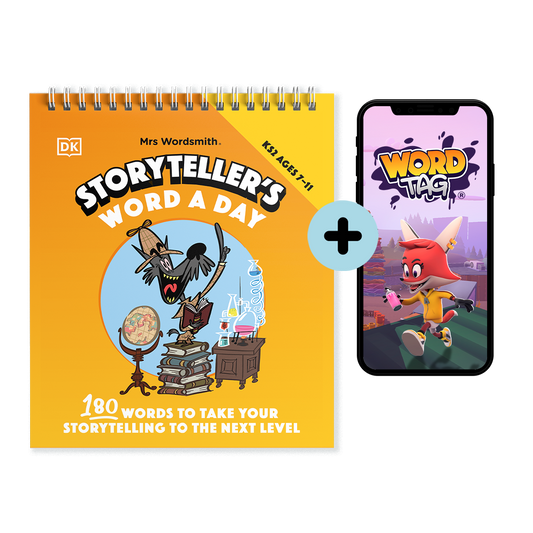 Storyteller's Word a Day book & Word Tag app for kids