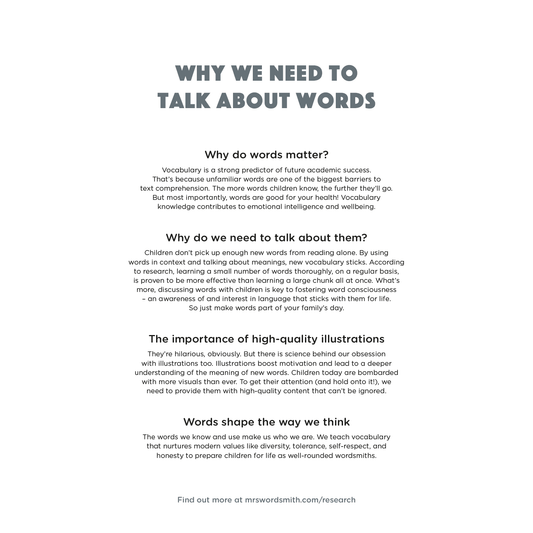 Why we need to talk about words