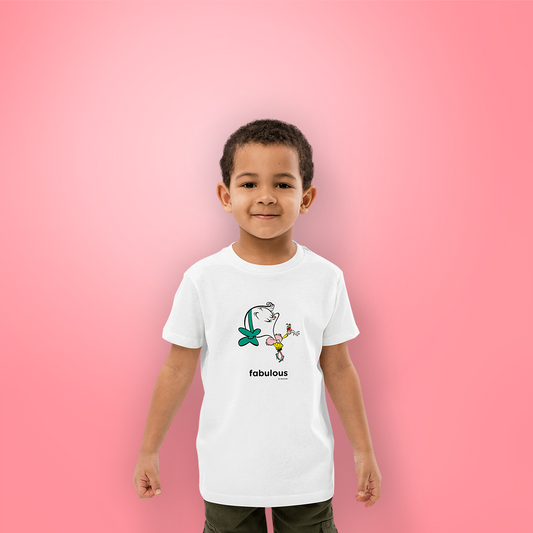 Fabulous kids' t-shirt with cartoon design on a boy