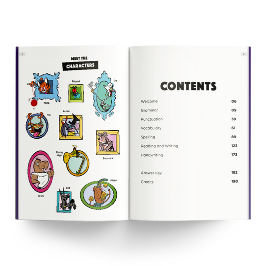 Grade 3 Sensational Workbook - Contents & Characters