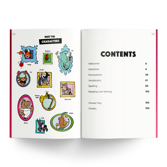 Grade 5 Stupendous Workbook - Meet the Characters & Contents