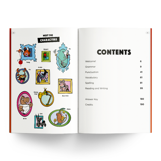Grade 6 Monumental Workbook - Characters and Contents