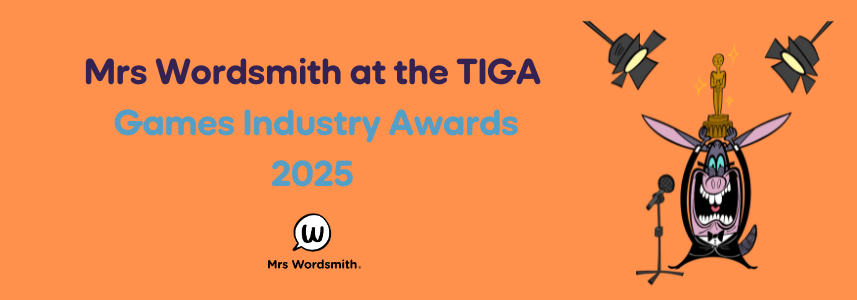 Mrs Wordsmith blog tiga games awards word tag