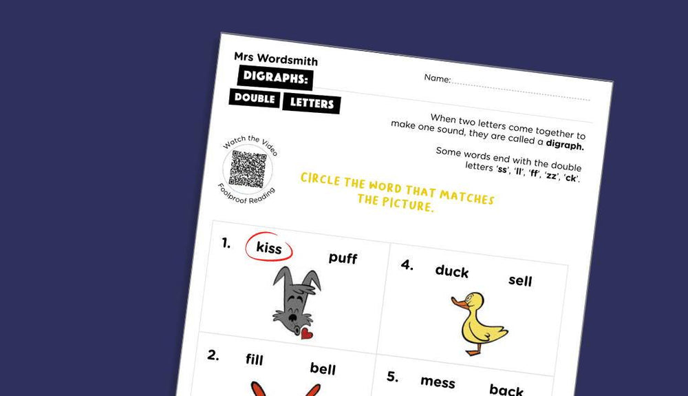 Digraphs: double letters