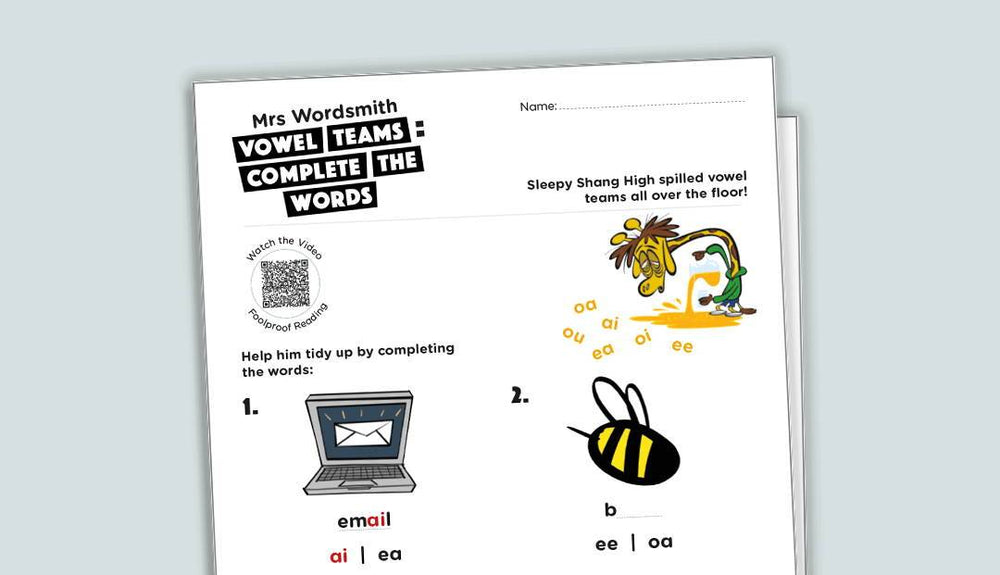 Vowel teams: complete the words