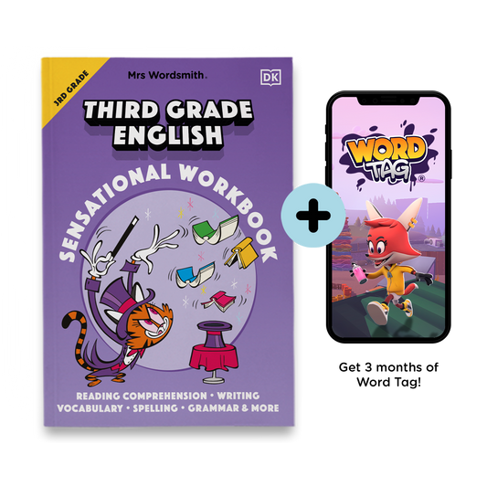 Third Grade English Sensational Workbook + 3 months of Word Tag ® Video Game