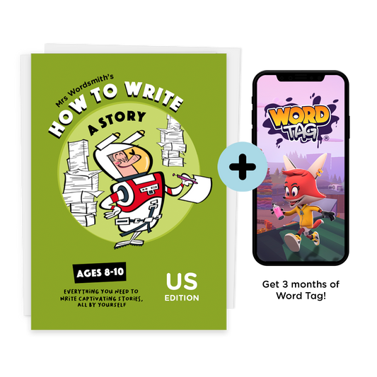 How to Write a Story Ages 8-10 + 3 months of Word Tag ® Video Game