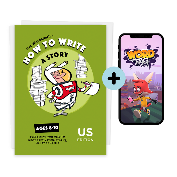 How to Write a Story book & Word Tag game for ages 8-10 (US edition)