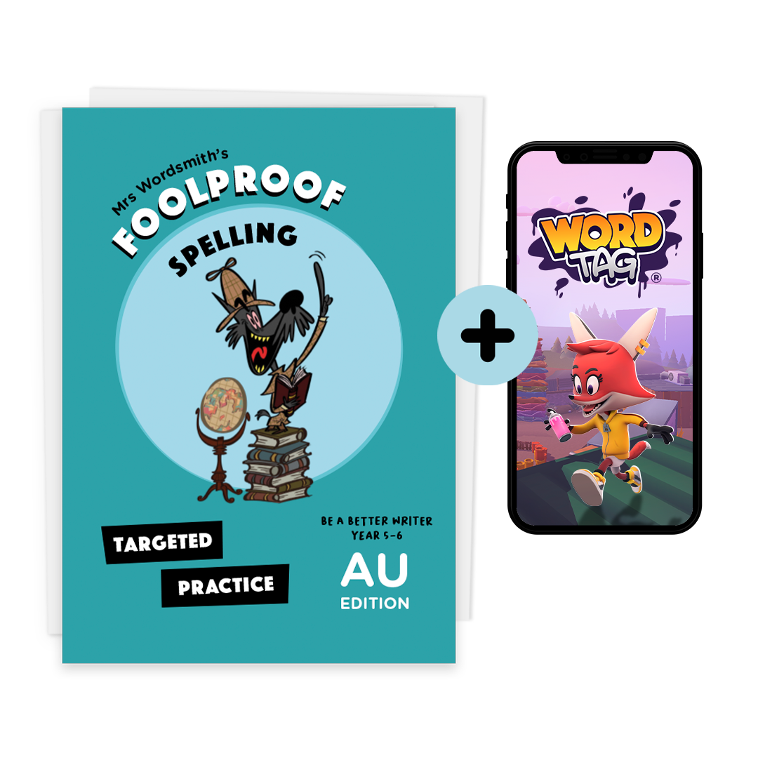Spelling practice book & Word Tag game for Years 5-6 (AU Edition)