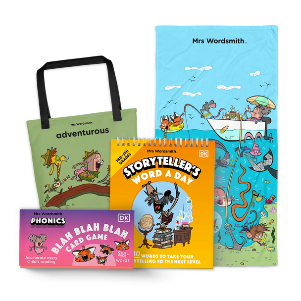 Mrs. Wordsmith learning pack, including phonics game & tote bag