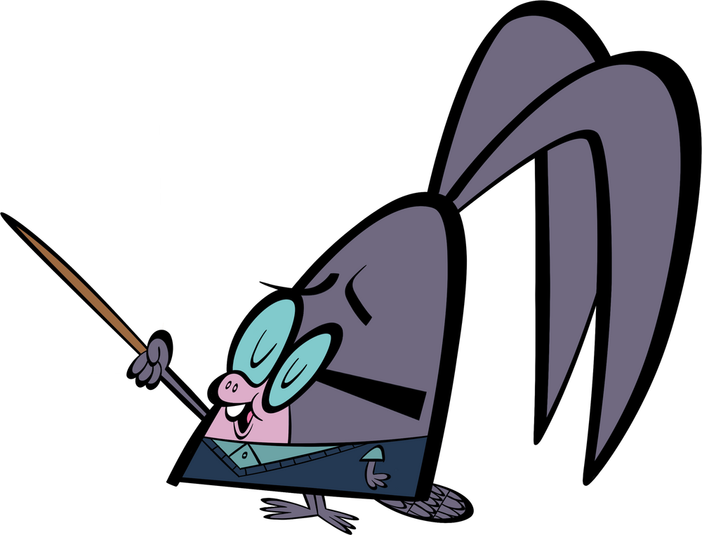Armie the Teacher cartoon pointing