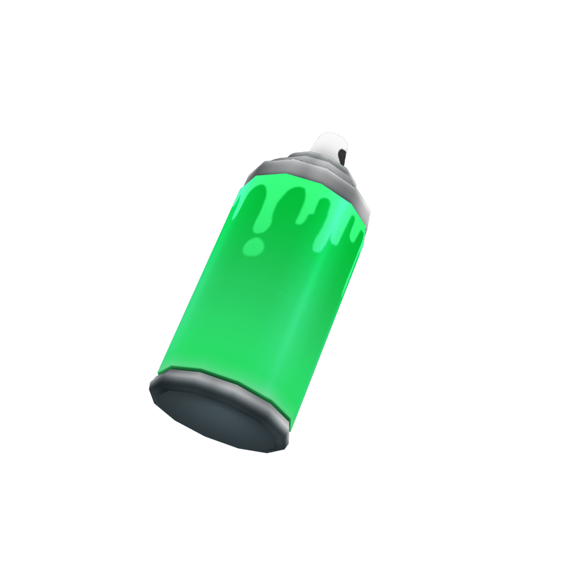 Green spray paint can