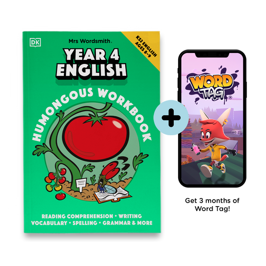 Year 4 English Humongous Workbook + 3 months of Word Tag ® Video Game