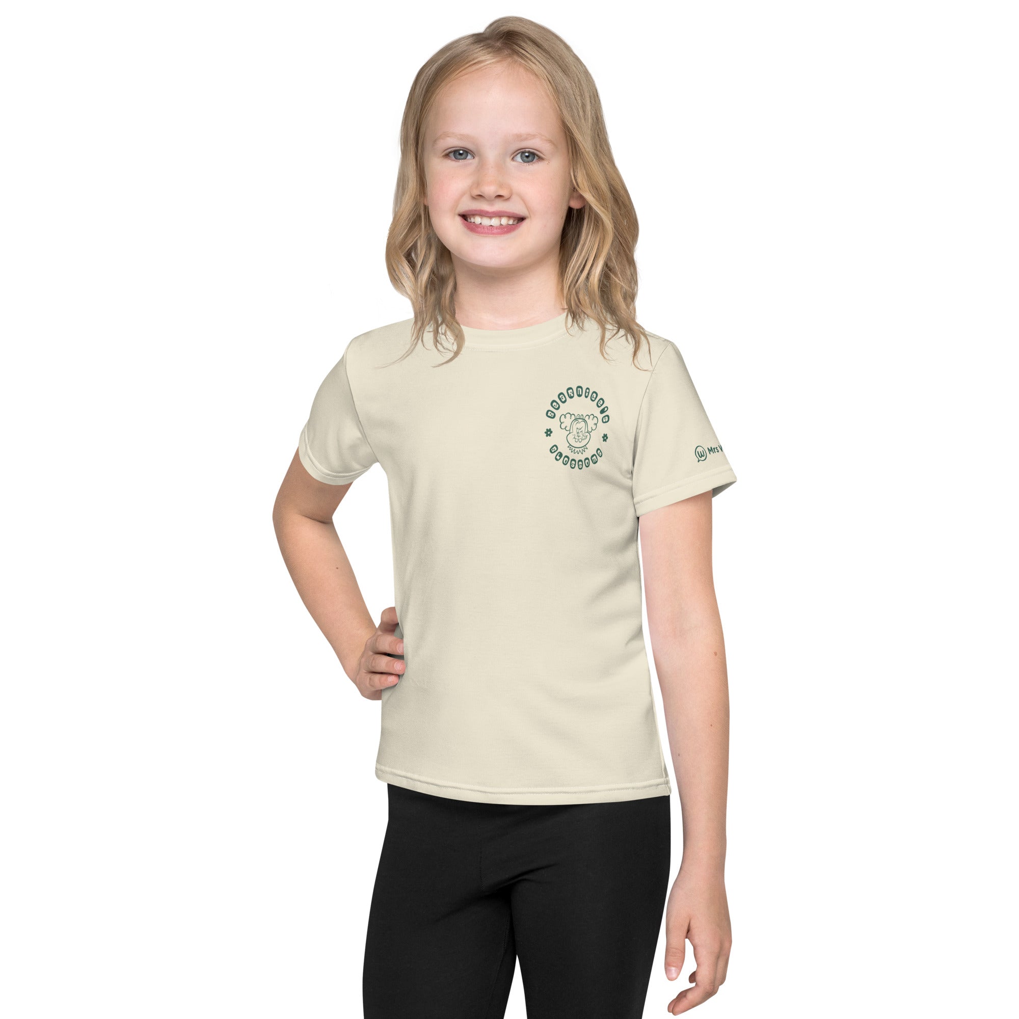 Bearnice's Blossoms Kids T-Shirt by Mrs Wordsmith