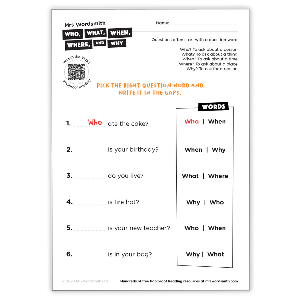 Who, what, when, where, and why?