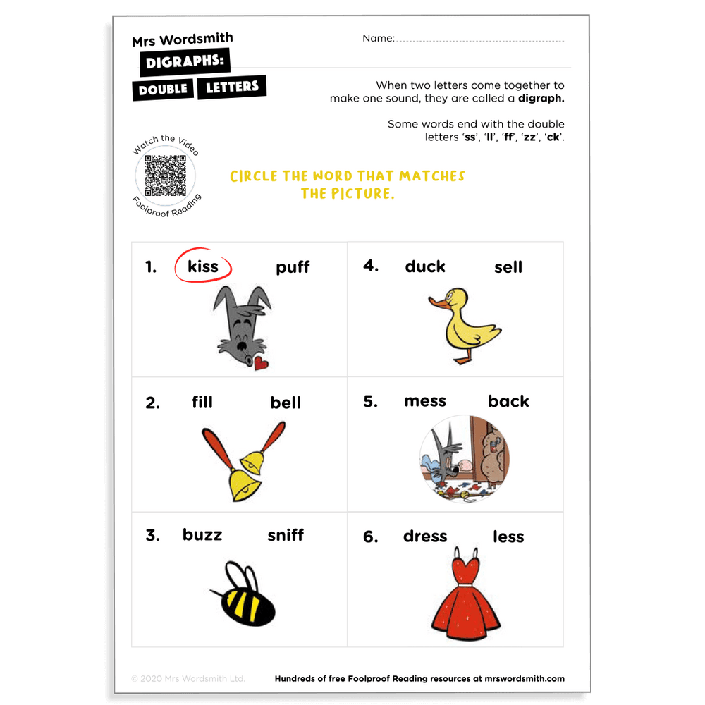 Two Letters Digraph Digraphs: double letters