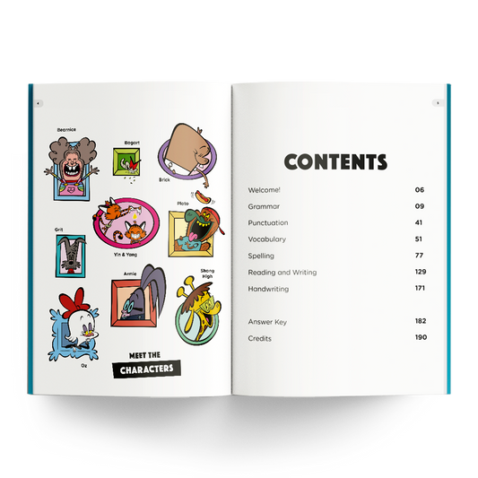 Second Grade English Wondrous Workbook + 3 months of Word Tag ® Video Game