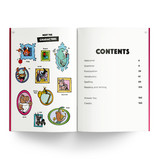 Fifth Grade English Stupendous Workbook + 3 months of Word Tag ® Video Game