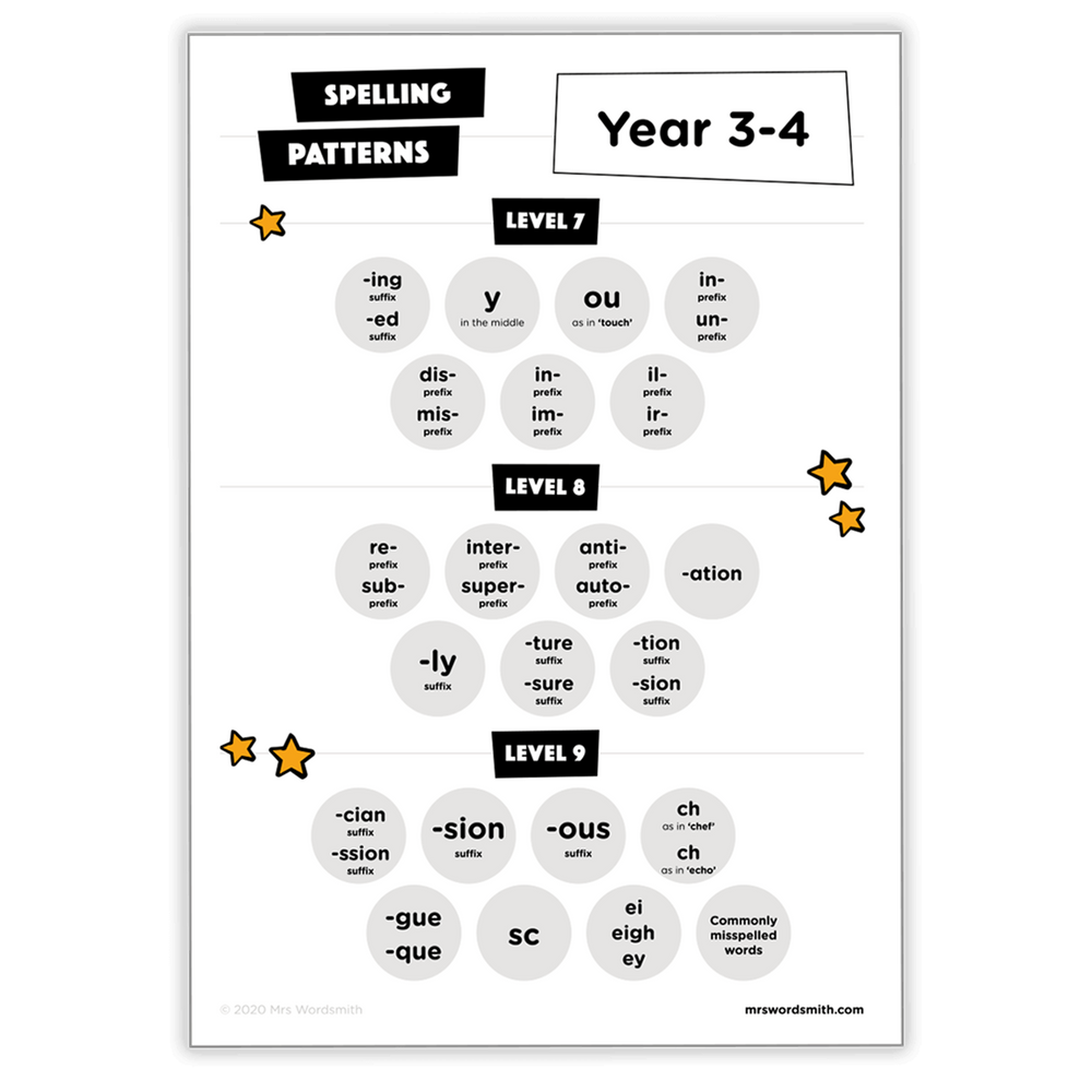 Spelling Year 3-4 Mixed Practice + 3 months of Word Tag ® Video
