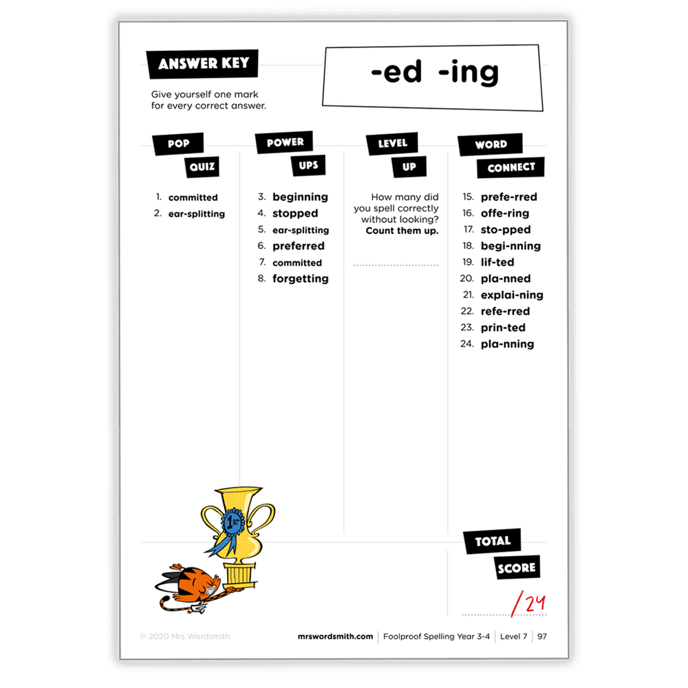 Spelling Year 3-4 Mixed Practice + 3 months of Word Tag ® Video Game - Mrs  Wordsmith UK