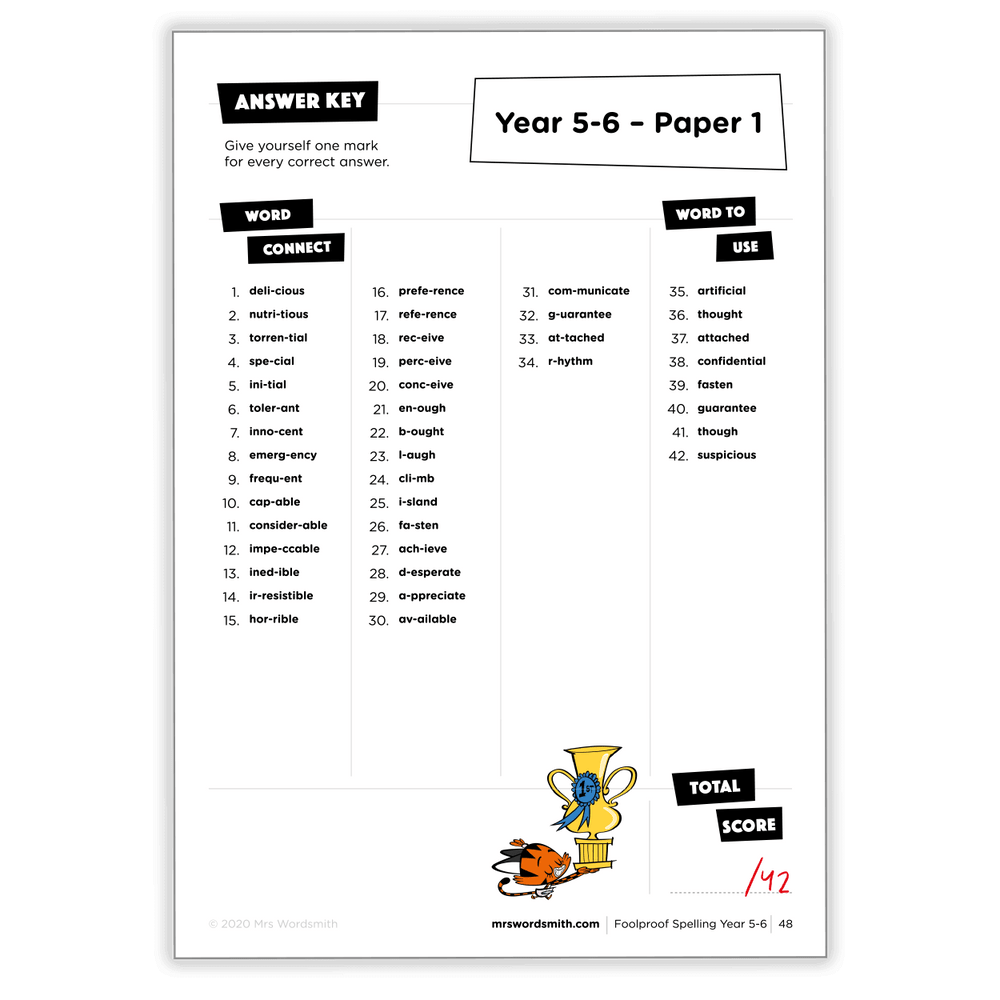 Spelling Grade 4-5 Mixed Practice + 3 months of Word Tag ® Video Game - Mrs  Wordsmith CA